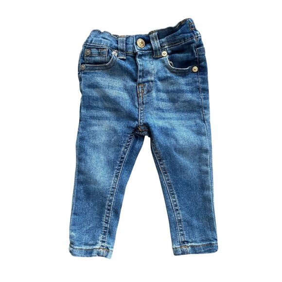 Seven For All Mankind Baby Girl Skinny Jeans Size 18 Months Snap Button Stretch - Picture 1 of 7